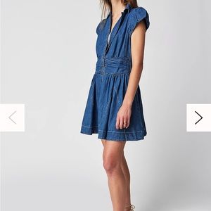 Free People Blue Denim Mini Dress